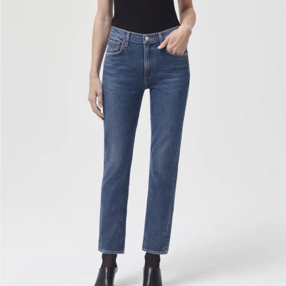AGOLDE • Merrel Jean mid rise straight Denim